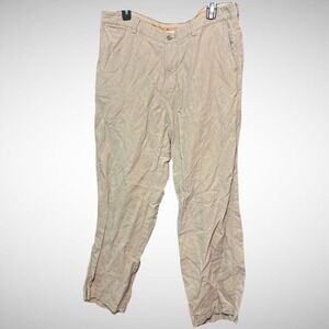 Tommy Bahama Linen Pants Mens 36 X 34 Solid Beige Pants Pre Owned Chino